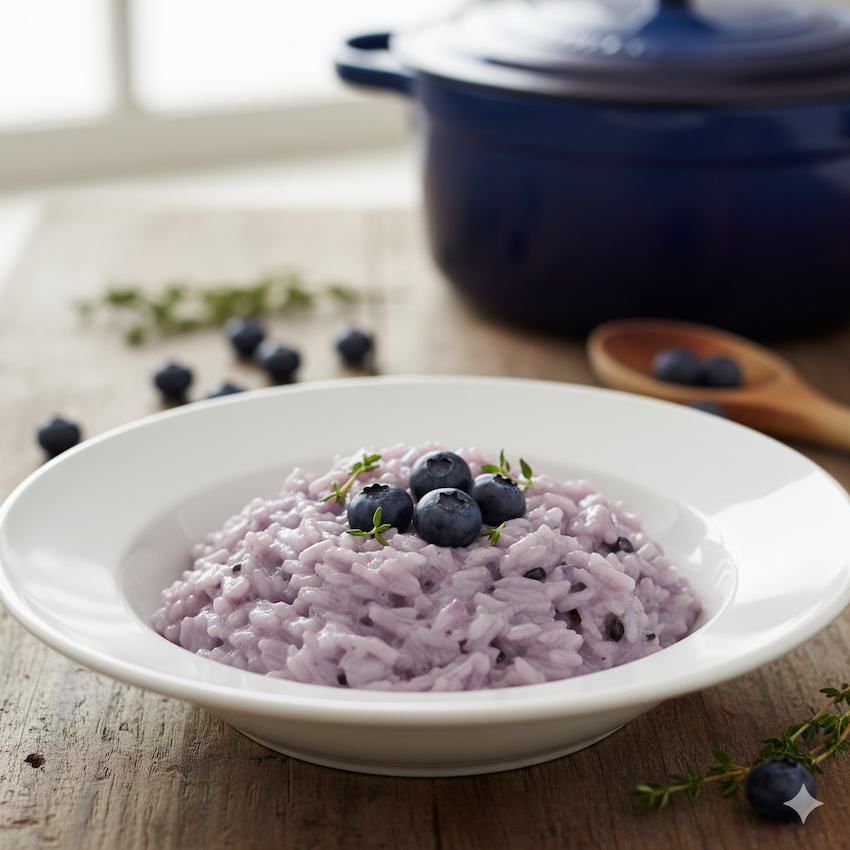 risotto mirtilli gorgonzola